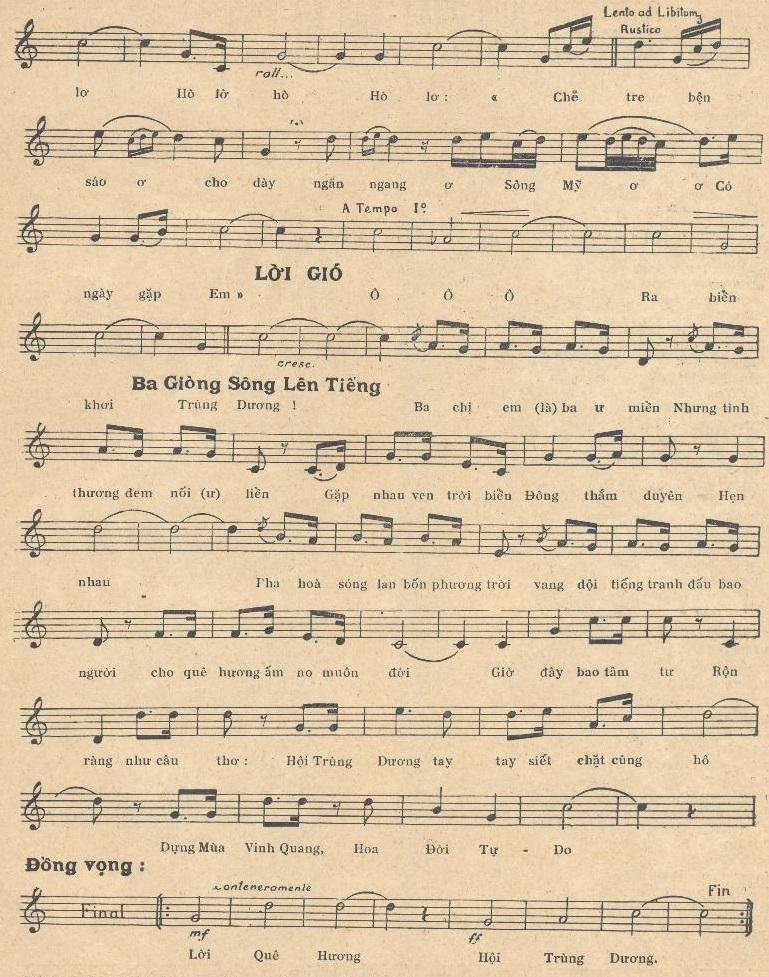 Sheet nhạc Hội Trùng Dương - Tiếng Cửu Long 2